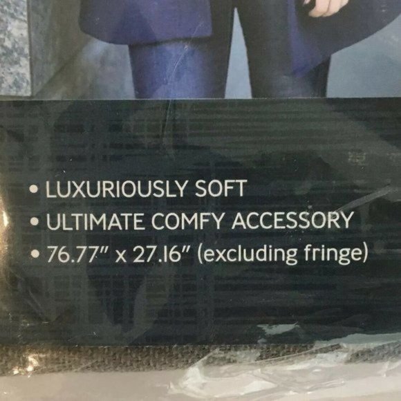 Scarf Winter Womens Luxuriously Soft Brown Fringe 26 x 27 Warm Serra NEW - Picture 2 of 5